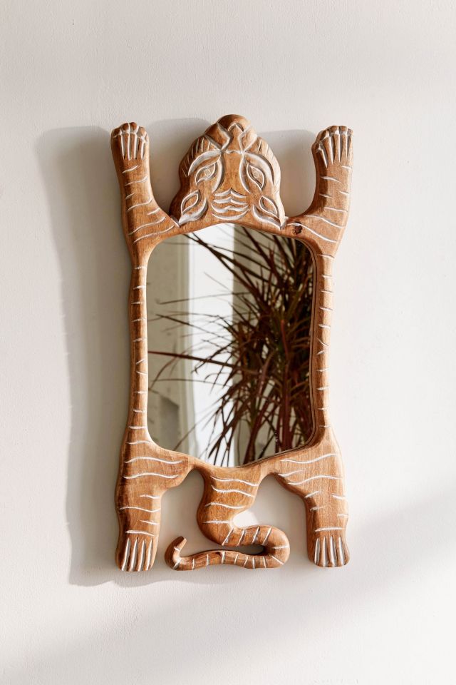 Tiger Wooden Mirror #1