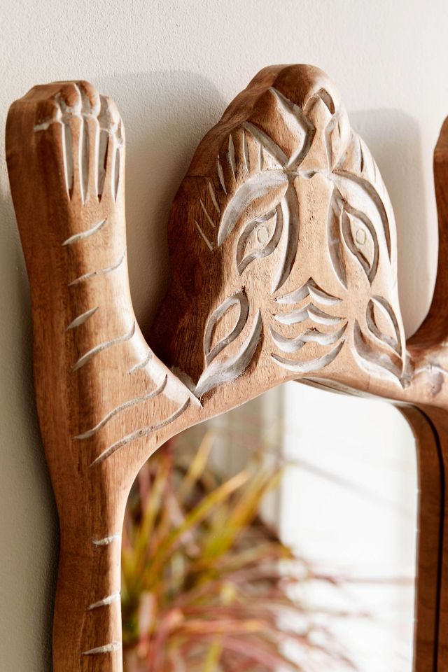 Tiger Wooden Mirror #2