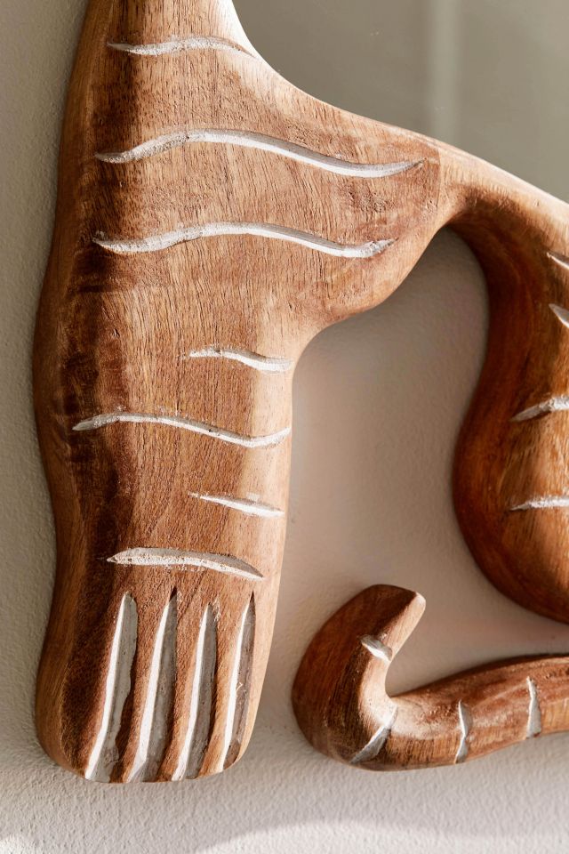 Tiger Wooden Mirror #3