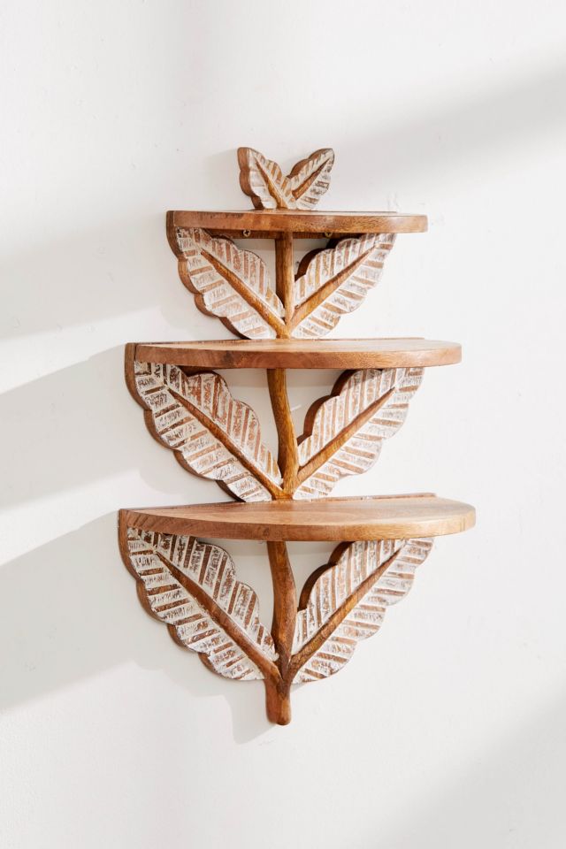 Laurel Floral Tiered Wall Shelf #1