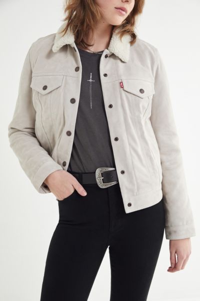 Levi's suede store sherpa jacket