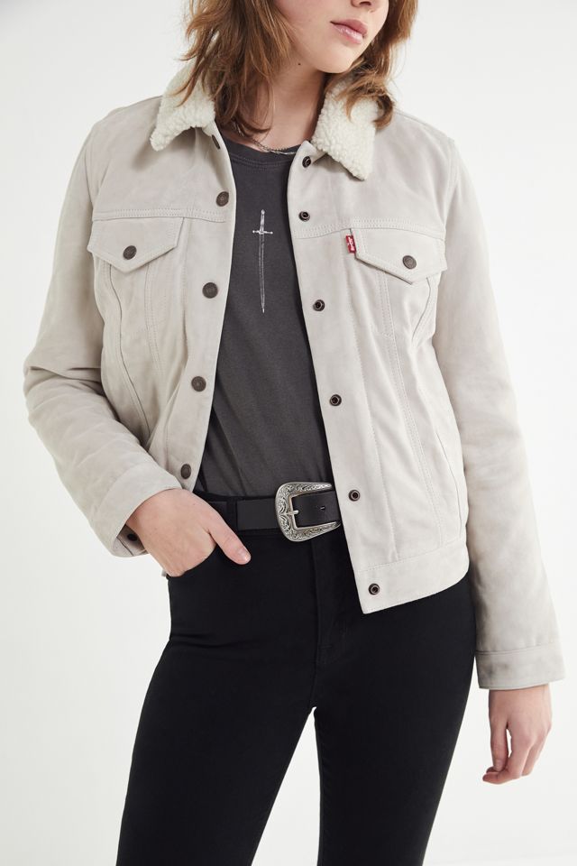 Levi's Suede Sherpa Trucker Jacket | Urban Outfitters