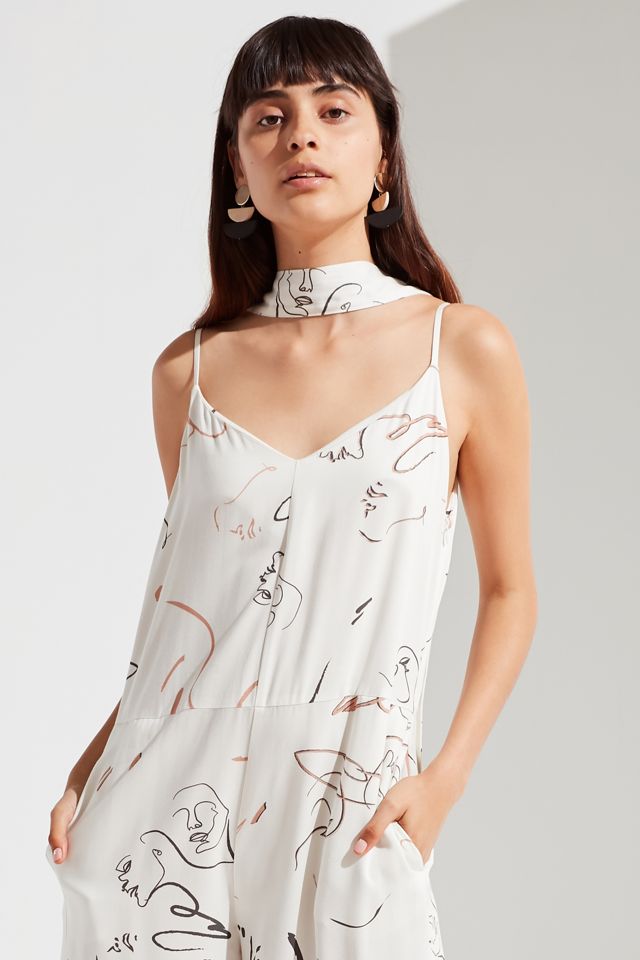 Native Youth Abstract Print Belted Jumpsuit #2