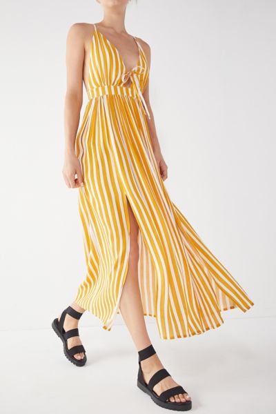 urban outfitters yellow maxi dress