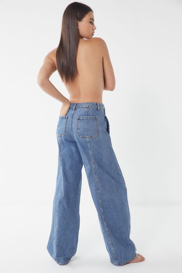 Wide leg best sale jeans urban outfitters