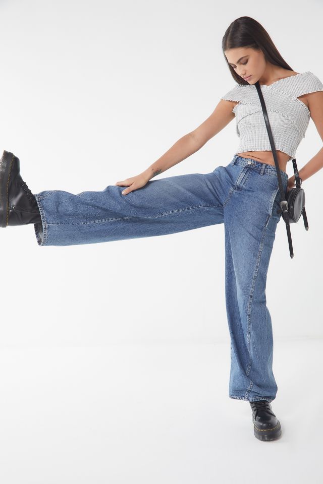 BDG Lisa High-Rise Tapered Wide Leg Jean - Tinted Denim #4