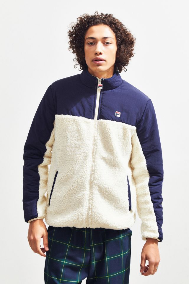 FILA Tonetto Colorblock Sherpa Jacket Urban Outfitters