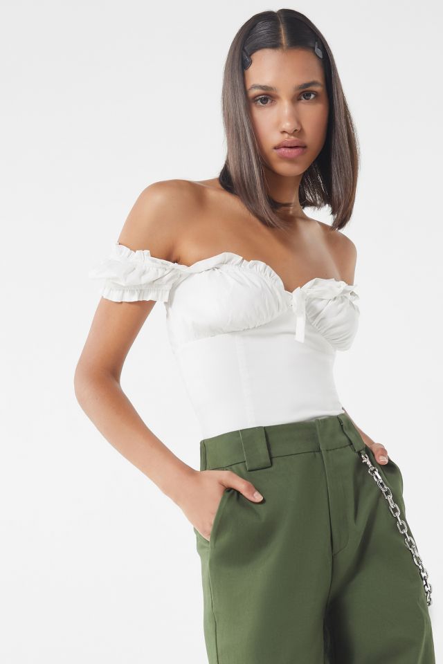 Naomi Ruffle Bustier Top | Urban Outfitters