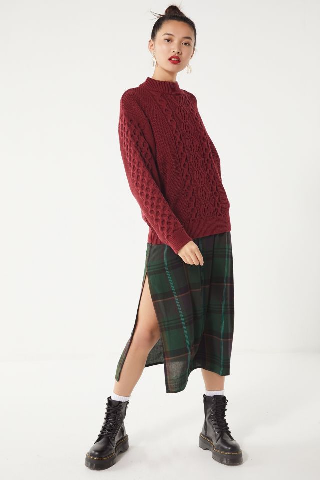 Chandail en tricot câblé à col montant UO Austin #2