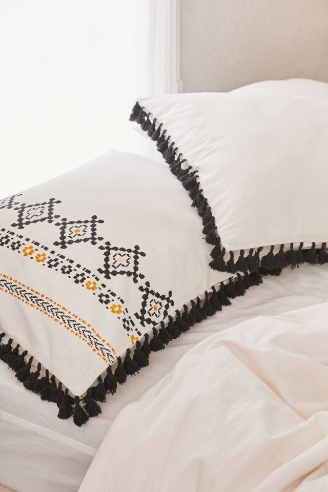 Dara Border Print Tassel Sham Set #1