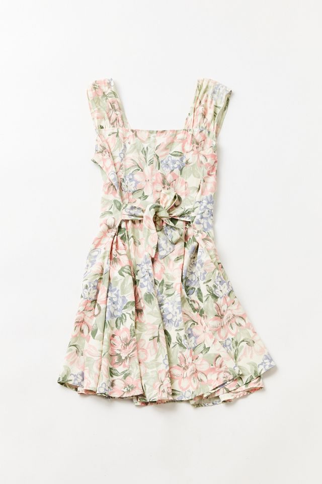 Vintage ‘90s Floral Pearl Button Mini Dress #2