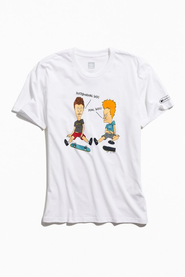 Beavis and butthead adidas t shirt on sale