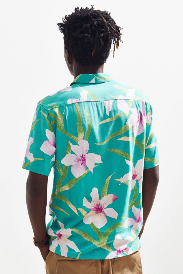 UO Floral Hawaiian Short Sleeve Button-Down Shirt #2