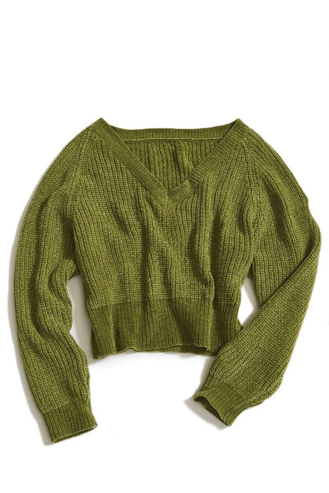 UO Cozy Chenille V-Neck Sweater #4