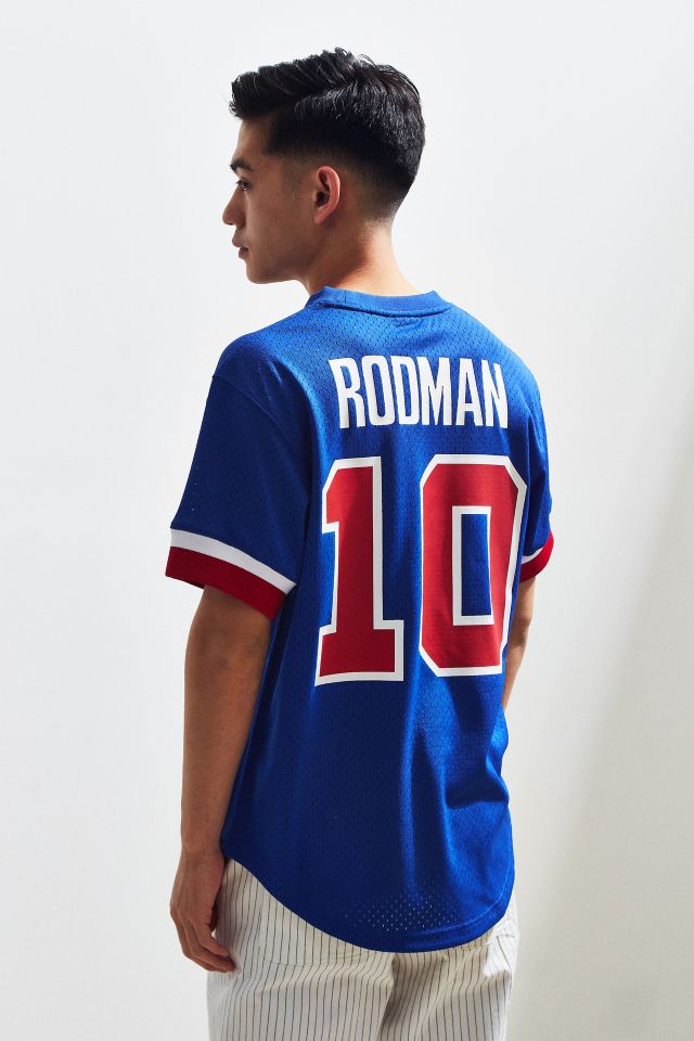 Maillot à col rond Dennis Rodman Pistons de Detroit Mitchell & Ness #1