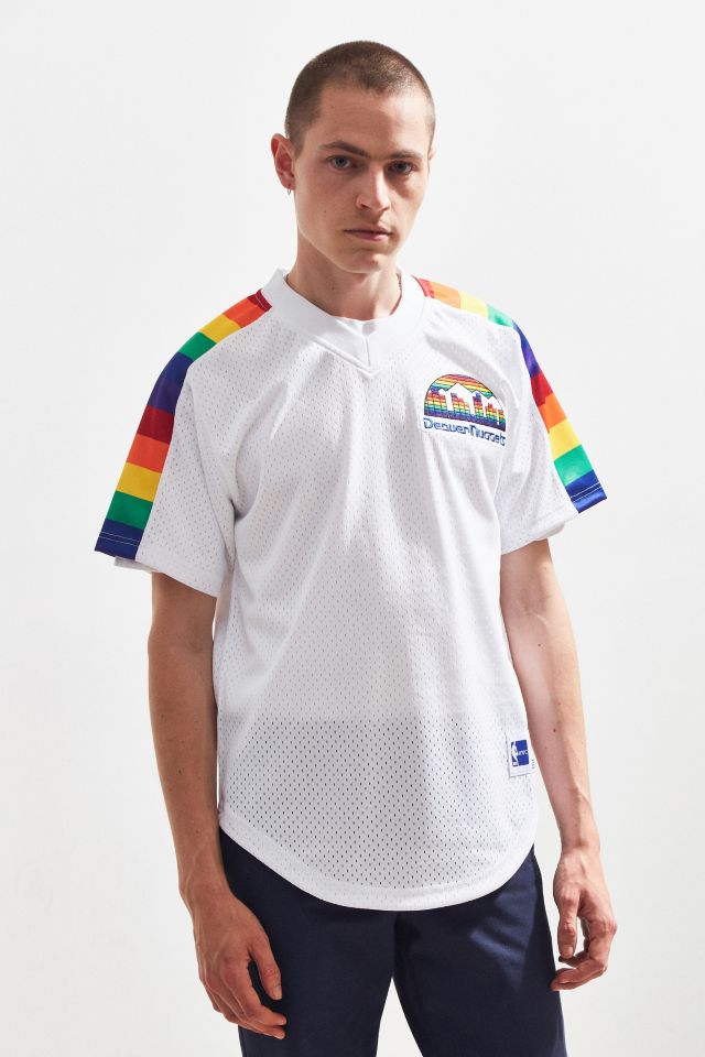 Maillot à col en V Denver Nuggets Mitchell & Ness #1