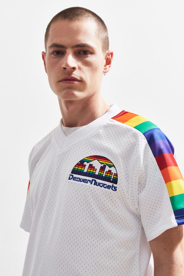Maillot à col en V Denver Nuggets Mitchell & Ness #4