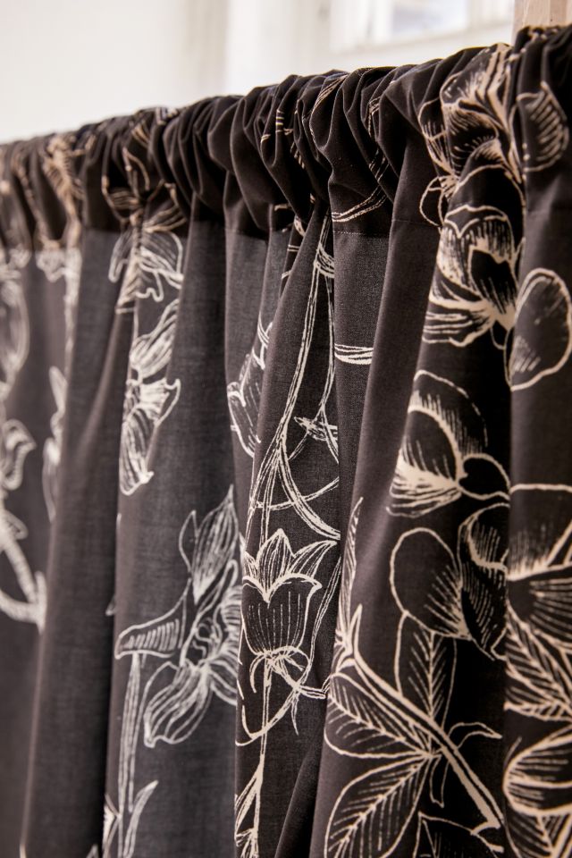 Makenna Etched Floral Blackout Window Curtain #2