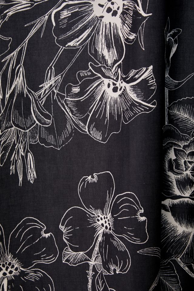 Makenna Etched Floral Blackout Window Curtain #3