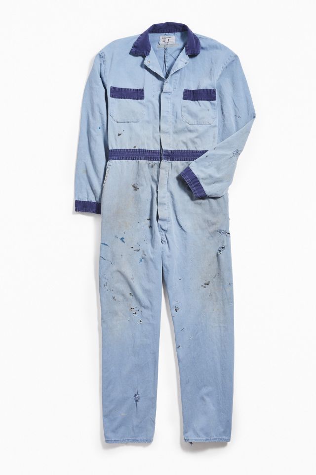 Vintage Two-Tone Blue Coverall