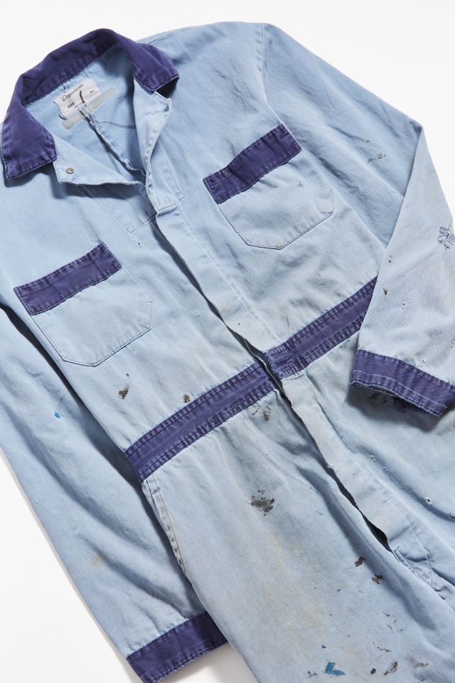 Vintage Two-Tone Blue Coverall #1