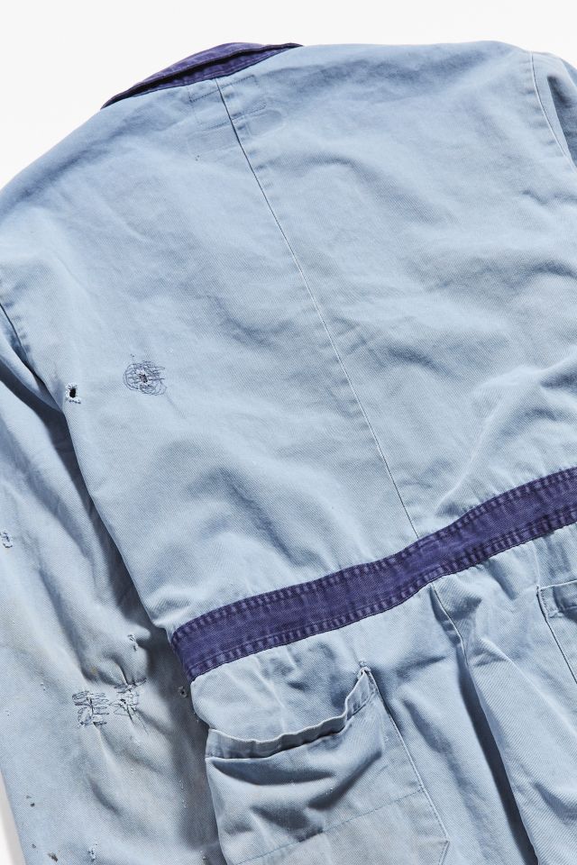Vintage Two-Tone Blue Coverall #4