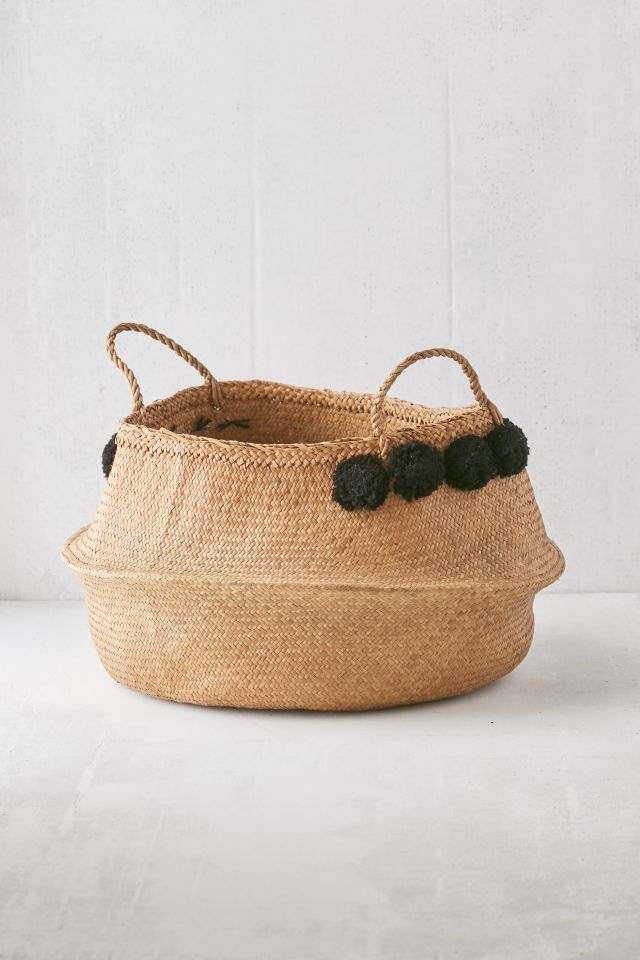 Pompom Wicker Basket - Set Of 2 #2