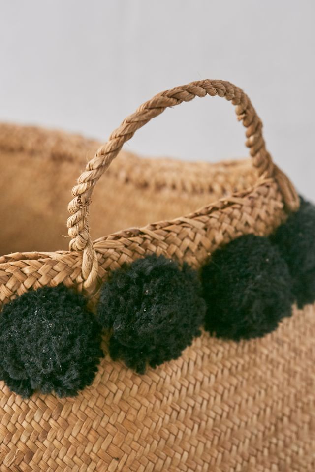 Pompom Wicker Basket - Set Of 2 #3