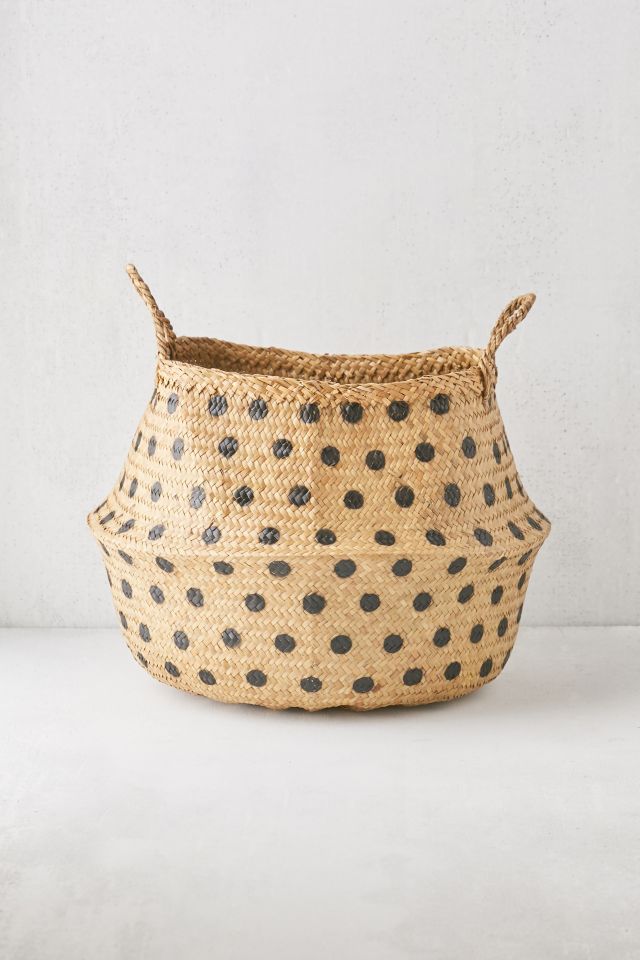 Polka Dot Wicker Basket - Set Of 2 #2