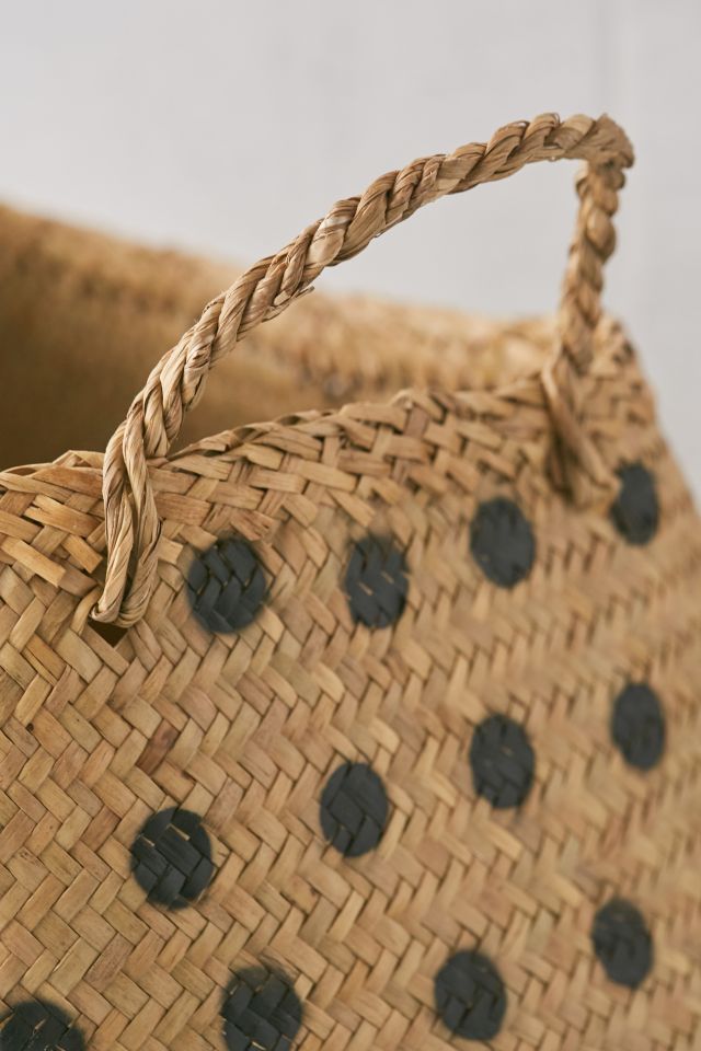 Polka Dot Wicker Basket - Set Of 2 #3