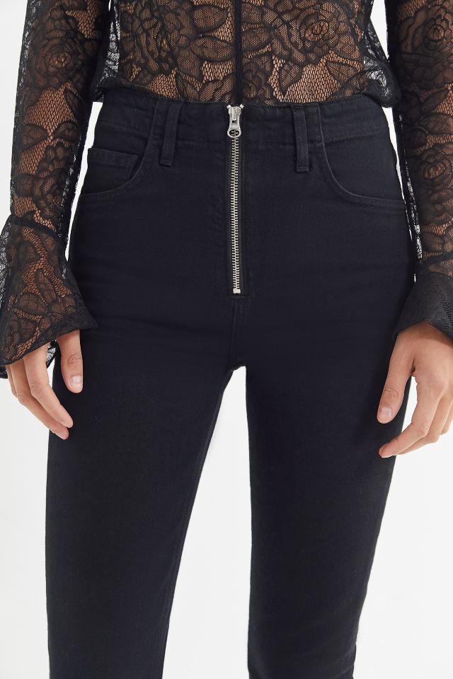 AGOLDE Nico High Waisted Zip Front Jean Raven Urban Outfitters