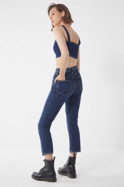 AGOLDE Riley High Rise Straight Leg Cropped Jean Desolate