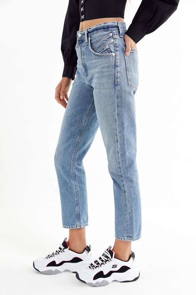 AGOLDE Palmer High-Waisted Cropped Jean – Temptation | Urban Outfitters