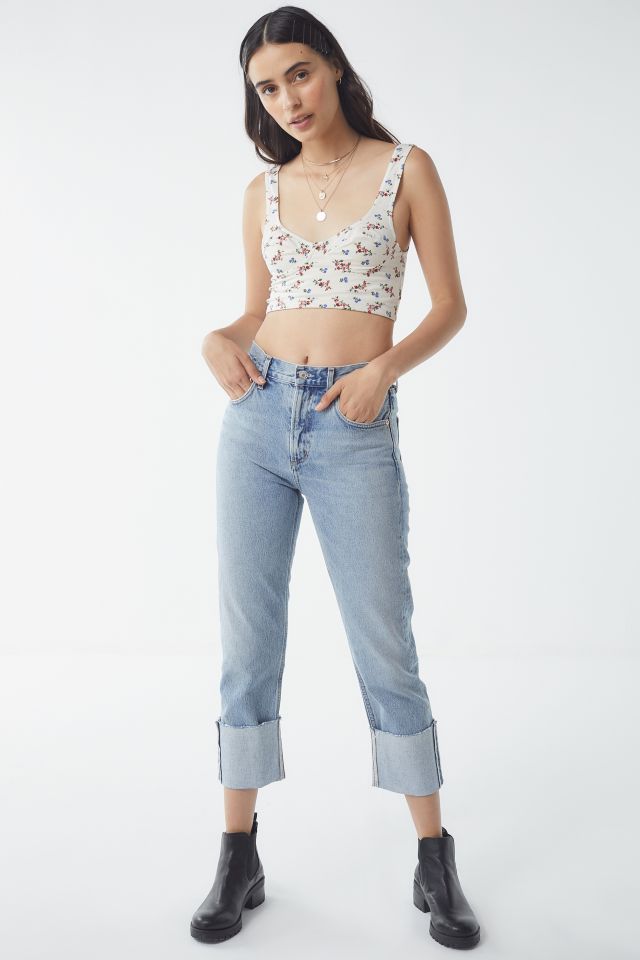 AGOLDE Cherie High-Waisted Cuffed Jean - Renewal | Urban Outfitters Canada