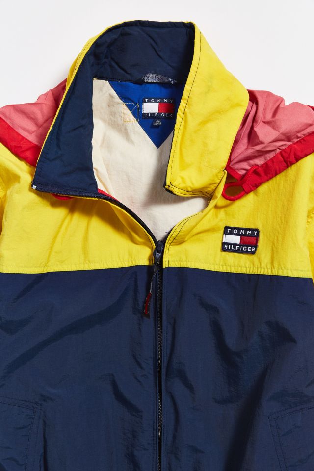 Vintage yellow tommy hot sale hilfiger windbreaker