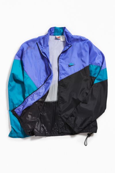 Nike windbreaker purple hot sale and black