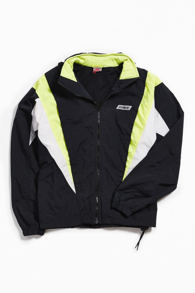 Vintage Nike Black + Lime Windbreaker Jacket | Urban Outfitters
