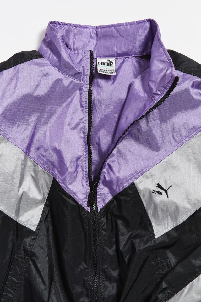 Vintage Puma Purple + Grey Windbreaker Jacket #1