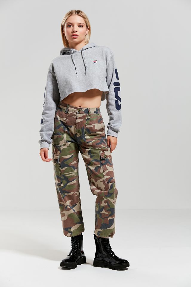 FILA + UO Hoodie Cropped Sweatshirt #3