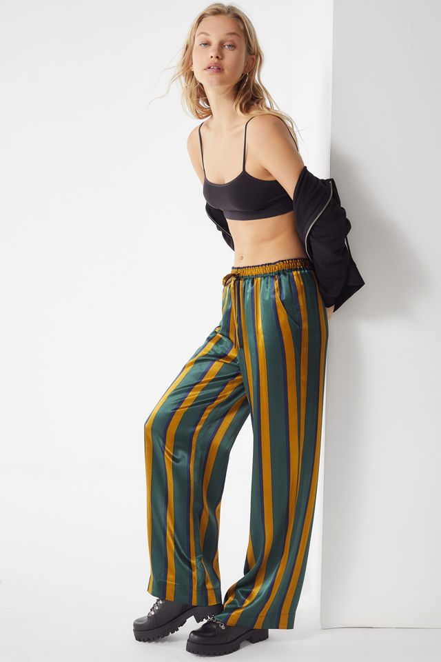 UO Striped Satin Puddle Pant #3
