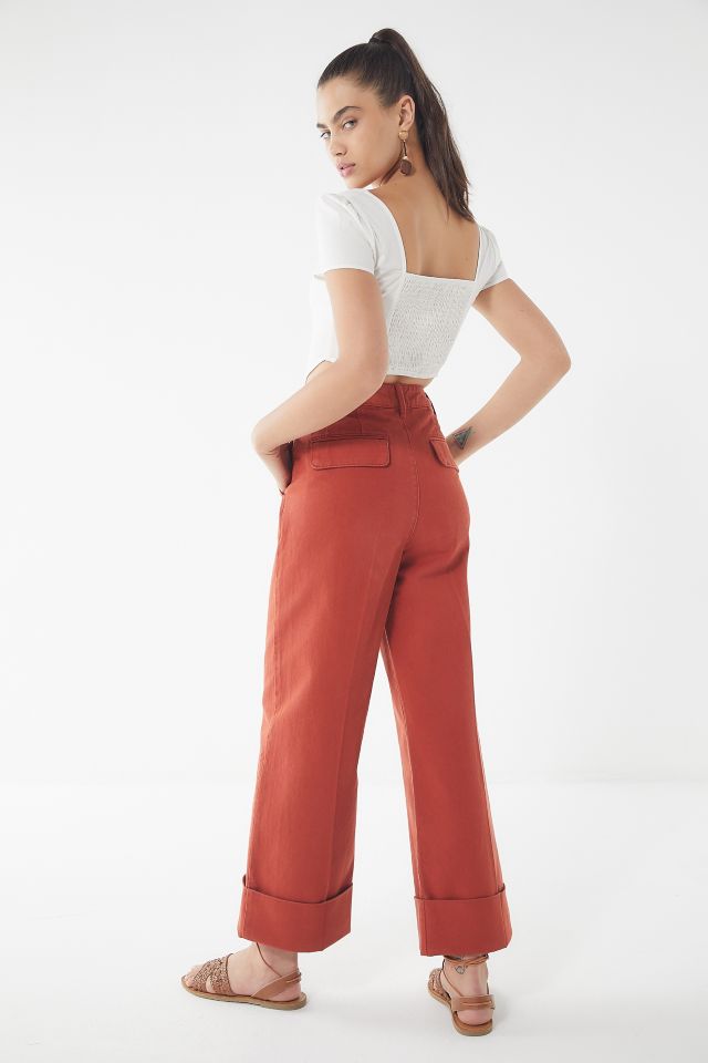 UO Tailored Deep Cuff Wide Leg Pant #1