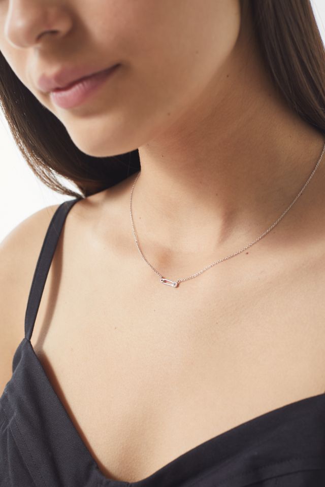 Adina Reyter Pavé Safety Pin Necklace #1