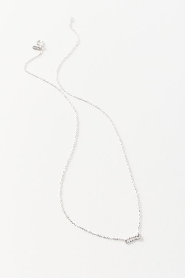 Adina Reyter Pavé Safety Pin Necklace #2