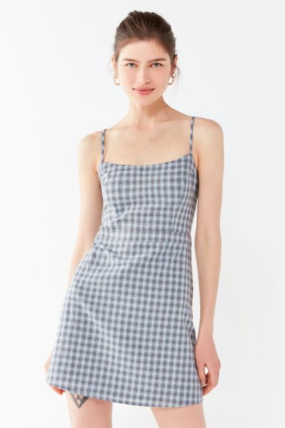 UO Emma Plaid Mini Dress | Urban Outfitters