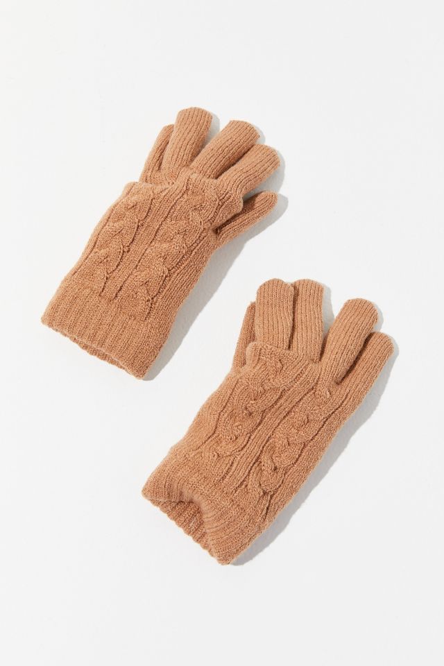 Cable Knit Chenille-Lined Glove #1