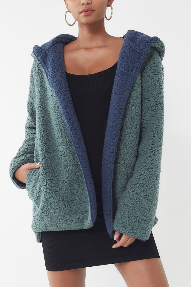 UO Carmella Cozy Reversible Teddy Jacket #2
