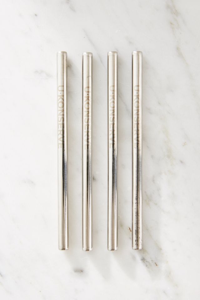 U Konserve Stainless Steel Mini Straw - Set Of 4
