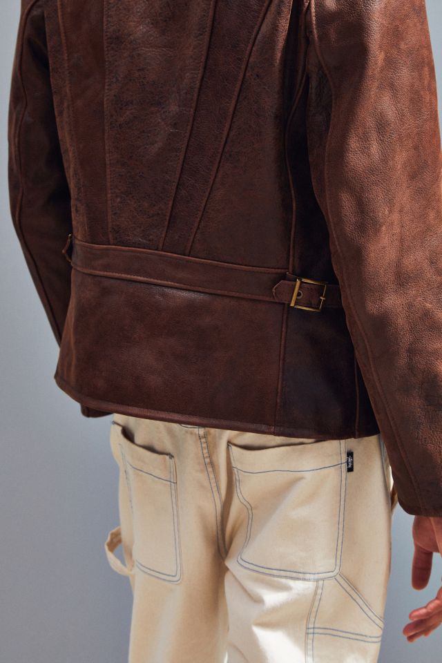 Blouson en cuir de buffle ciré vintage Schott #4
