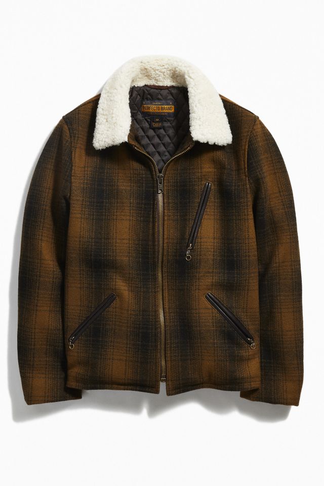 Schott Wool Plaid Car Coat #1