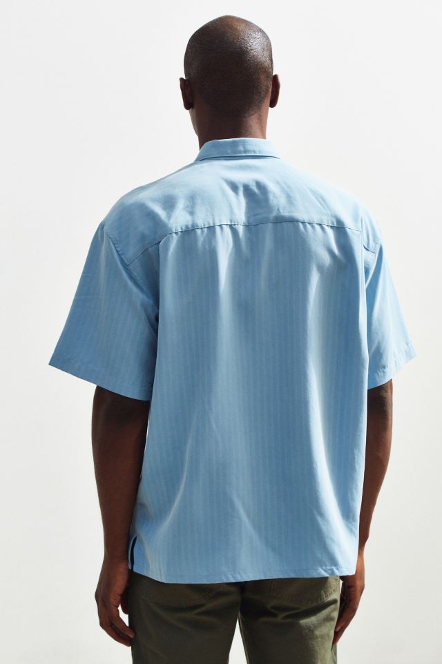 Bamboo Cay Embroidered Palms Panel Short Sleeve Button-Down Shirt #3